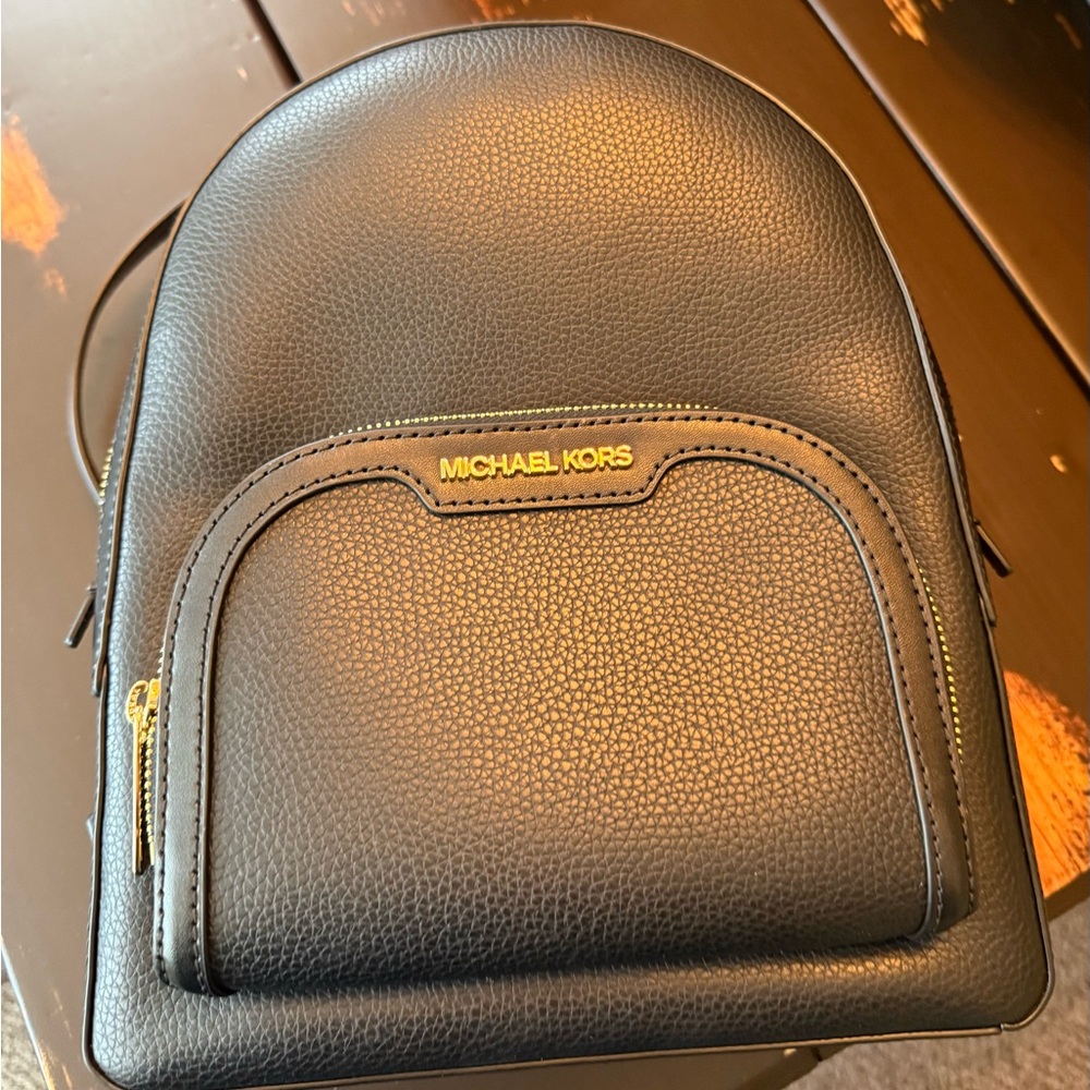 Michael Kors Jaycee Medium Pebbled Leather Backpack - Picture 2 of 7